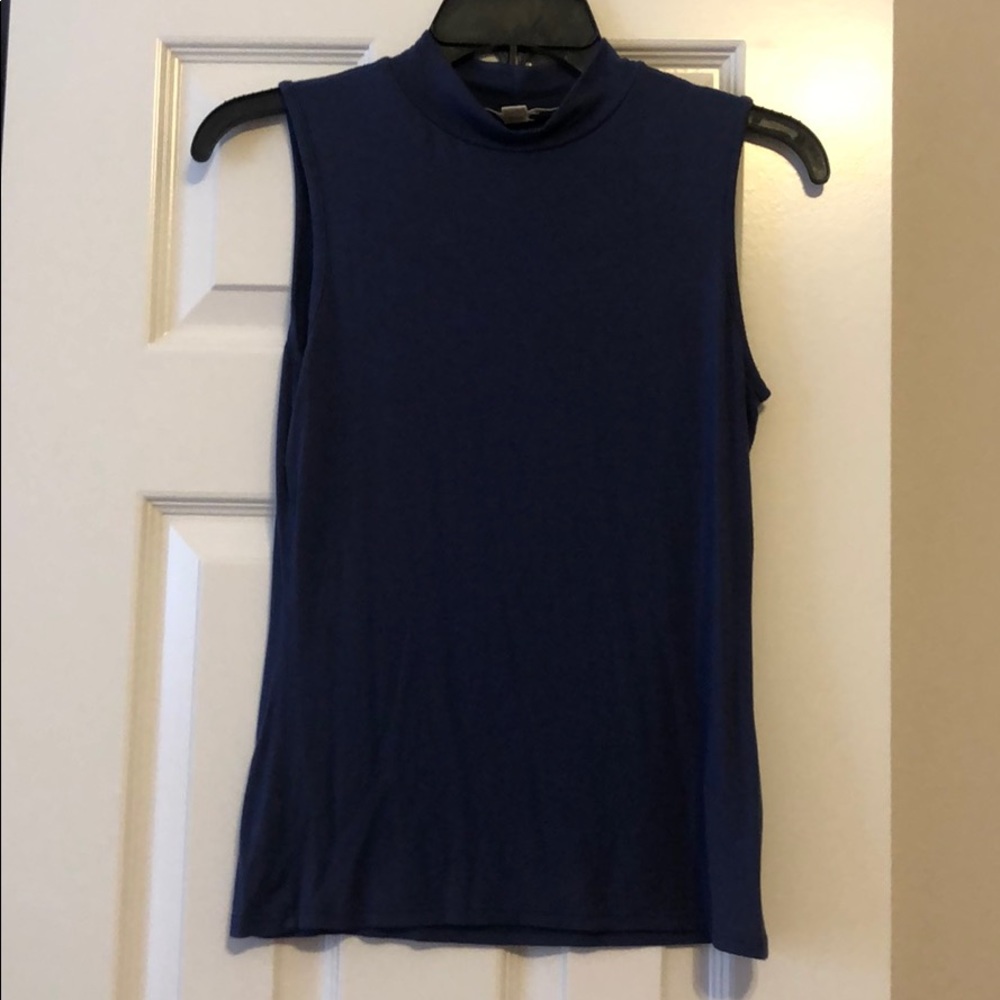 Navy Blue Halter Style Shirt
